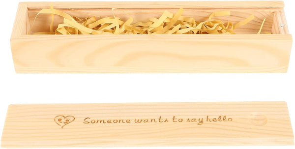 Wooden Pregnancy Test Keepsake Box with Lid Delicate Storage Case for Preserving