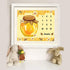 Bees Theme Baby Monthly Milestone Blanket, 48x40in, Soft Flannel, Baby Shower Age Growth Tracker