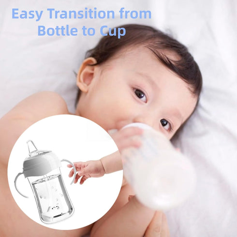 Generic 2Pack Sippy Cup Conversion Kit Compatible with Philips Avent Baby Bottle, Transition Kit with Silicone Sippy