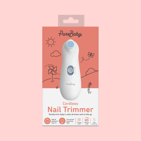 Trimmer 6-Piece 4 2 PureBaby Electric Nail - New & Improved Cordless Nail Drill, Attachments, Speeds with Bidirectional