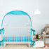 L RUNNZER Baby Pop Up Tent, Toddler Safety Net to Keep Baby from Climbing Out, See-Through & Breathable Crib Canopy