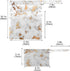 visesunny 2Pcs White Marble with Gold Texture Modern Wet Bag with Zippered Pockets Washable Reusable Roomy