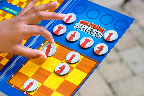 8 ThinkFun Solitaire Chess Magnetic Travel Puzzle - Engaging Logic Game & STEM Toy for Kids & Adults | Enhances