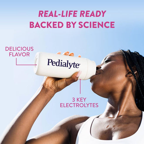 8 Packets Pedialyte Electrolyte Powder, Hydration Drink for Kids & Adults, Strawberry Lemonade, Powder