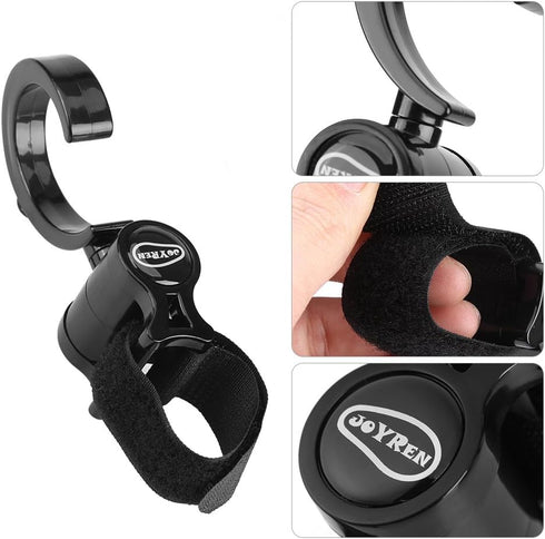 Fdit 2Pcs Stroller Hooks, ABS Plastic 360° Rotation Baby Stroller Pushchair Hooks for Diaper Bags