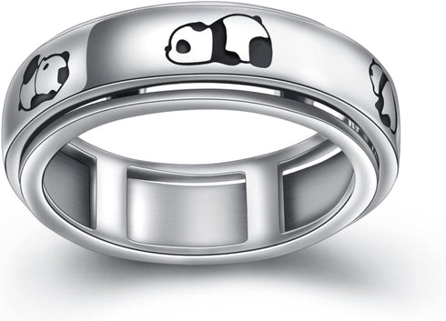 Spinner Rings for Anxiety,S925 Sterling Silver Fidget Anxiety Worry Relieving Boredom ADHD