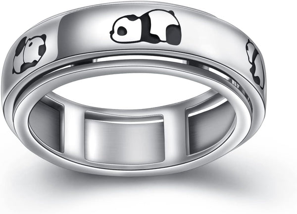 Spinner Rings for Anxiety,S925 Sterling Silver Fidget Anxiety Worry Relieving Boredom ADHD