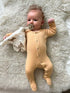 15"x15" Ali+Oli Security Blanket for Baby Teddy Bear Pacifier Holder, Soft Muslin Cuddle Blanket with Lead-Free Snap