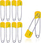 Lxnoap 10 pcs Cloth Diaper Pins Stainless Steel Traditional Safety Pin (Yellow)