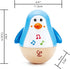 Hape Penguin Musical Wobbler, Colorful Wobbling Melody Toy for Kids 6 Months+, Blue