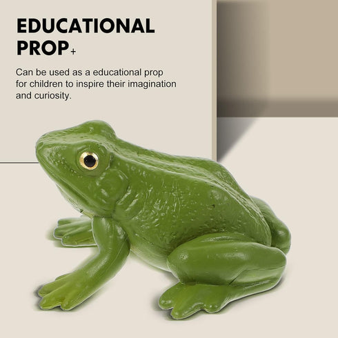 NUOBESTY Miniature Frog Figurine, Plastic Frog Statue Models Toy Figures, Cake Topper Fairy Garden Ornament for Bonsai