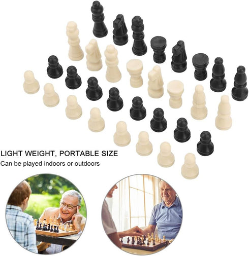 32pcs International Chess Set, Solid Chess Pieces Entertainment Tool, Checkers Game Board