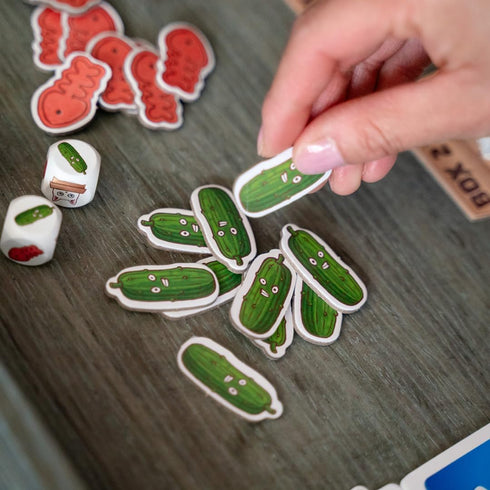 Envy Born Games Cats vs Cucumbers Dice & Card Game | Hilarious Cat Themed Press Your Luck Game | Roll, Collect