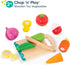 Set 6 2+ B. toys Chop 'n' Play Vegetables Pretend Play Food Wooden Toy Vegetables to Cut Hook and Loop Play Food