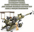 Anti-Tank Gun Weapons Pack - Military Toy Set Building Blocks Model for 2 Soldier Figures, 378PCS Army Series