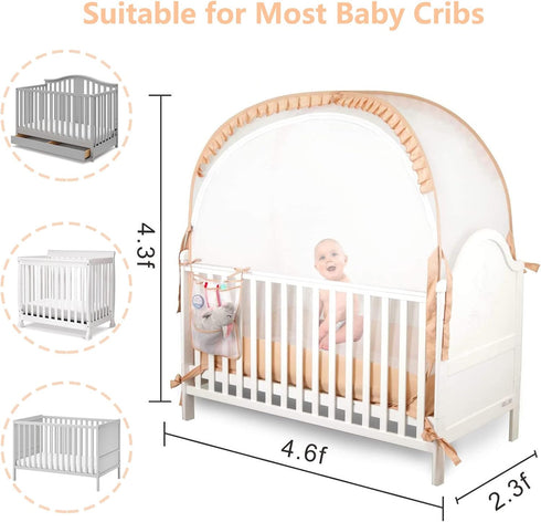 JOINSI Baby Crib Pop up Tent Infant Safety Mesh Cover Net - Canopy Cover to Keep Baby from Climbing Out