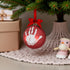 Pearhead Red Handprint Ball Ornament, DIY Baby Hand or Footprint Holiday Keepsake