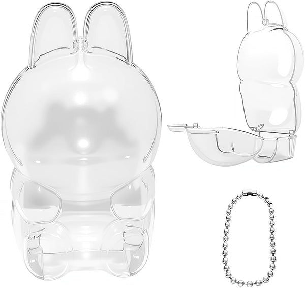 LDNMILES Clear Figure Display Case Compatible with LABUBU Have a Seat Plush Toy,
