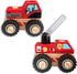 Construction Vehicles for Toddlers - 2 Pcs Wooden Detachable Cranes and Tractor, Hand Push Car Toys