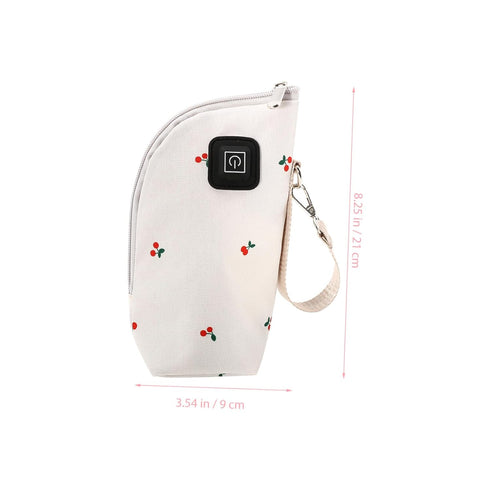 USB Charging Bottle Heating Pouch Thermal Bag for Milk Bottles Portable Milk Warmer with Fireproof Heating Core