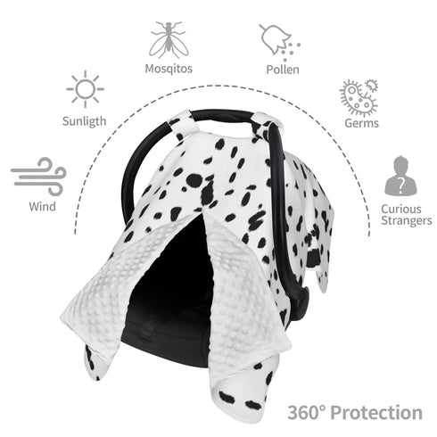 Zhbvncp Dalmatian Skin Baby Car Seat Cover & Breastfeeding Nursing Cover - Breathable Stretch Fabric Multi-Use Nursing