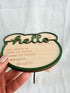 Kemmintvn Wooden Newborn Birth Announcement Ornament, Hello World Baby Keepsake Sign with Name Date Time Weight Length