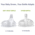 Anpei Set of 2 Straw Cups with Transitional Nipples, Nipple Storage Case, Compatible with Comotomo Baby Bottles