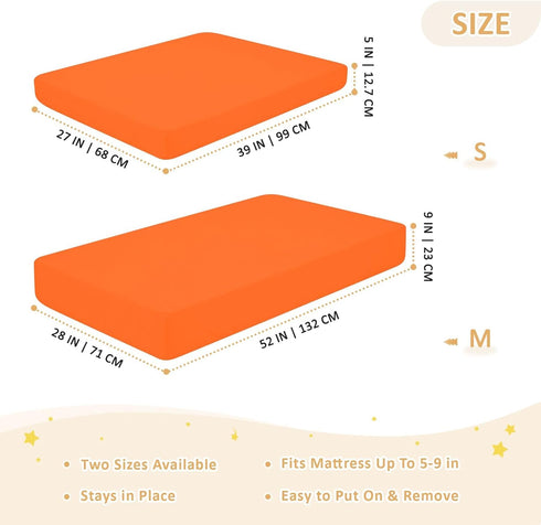 Vermilion Baby Sheet for Boys and Girls, Fitted Crib Mattress Cover for Standard Crib and Toddler Mattress, Durable