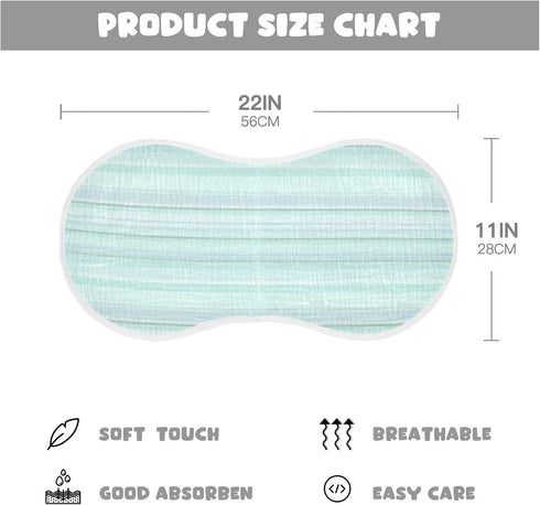 decor gift 4 Pack 22x11in Cotton Newborns Burp Cloths Soft Touch Blue-Green Stripes Baby Cloth for Babies Girls