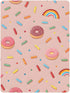 CZXW 52" 28" Donuts and Sprinkles Crib Sheets Fitted x Natural Cotton Soft & Breathable for Baby Crib Mattress