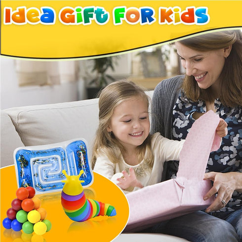3 4 5-7, Sensory Toys for Autistic Kids, Autism Squishy Fidget Toys Slug Quiet Fidgets Classroom Calm Down Travel