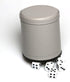 Set 16mm Leatherette Dice Cup Felt Lined with Dot Dices Shaker for Yahtzee Bar Party Dice Games - Grey