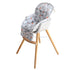 High Chair Pad, Cute Pattern High Chair Cushion, Soft Comfortable Seat Belt Design, Breathable Pad (Gray Animal Pattern)