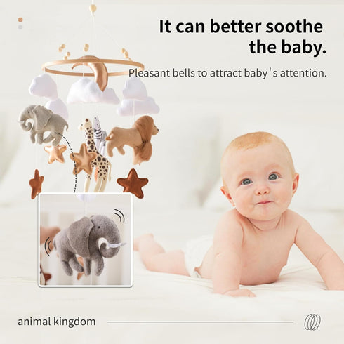 Ikubigu Baby Mobile for Crib, Baby Crib Mobile for Boys Girls, Baby Mobile for Bassinet, Boho Nursery Mobile, Nursery