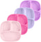 Re-Play Toddler Plates with Dividers - Deep-Walled 3 Compartments Divided Plates for