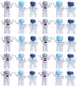 30 Pcs 3D Mini Erasers - Cute Novelty Bulk Puzzle Pencil Erasers for Party Favors