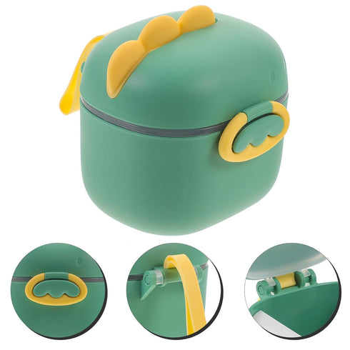 LIOOBO Portable Formula Dispenser Container with Four Compartments Sealed Milk Powder Holder for Travel and Outdoor Use