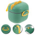 LIOOBO Portable Formula Dispenser Container with Four Compartments Sealed Milk Powder Holder for Travel and Outdoor Use