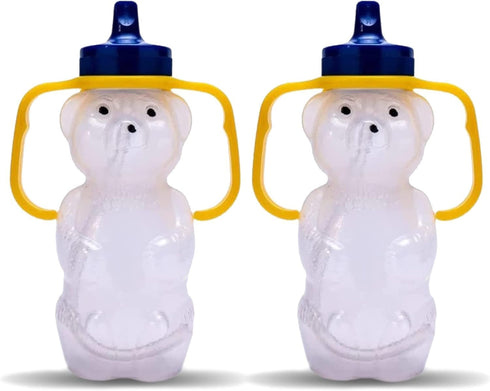 TalkTools Honey Bear Straw Cup with Handle, 7oz Soft Straw Trainer for
