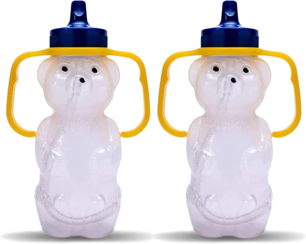 TalkTools Honey Bear Straw Cup with Handle, 7oz Soft Straw Trainer for