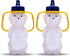 TalkTools Honey Bear Straw Cup with Handle, 7oz Soft Straw Trainer for