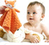 CREVENT Soft Plush Animal Face Security Blankets for Boys and Girls, Great Birthday Baby Shower Gifts (Orange Fox)