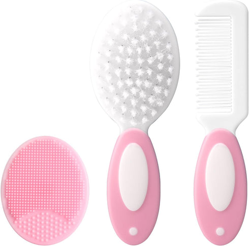 Baby Grooming SetBaby Health Care Set Baby Brush Soft Bristles 3 Piece