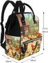 HCBPWVQA Backpack Daypacks Backpack Mommy Roast Chicken Hen Farm Diaper Bag with Changing Pad and Pacifier Holder