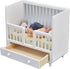 Dollhouse Crib 1:12 Miniature Baby DIY Accessories with 4 Cushions for Dollhouse Room