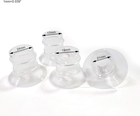 MOMOJIA 17/19/21/24 mm Flange Inserts Collection Breast Pump Horn Caliber Size Converter