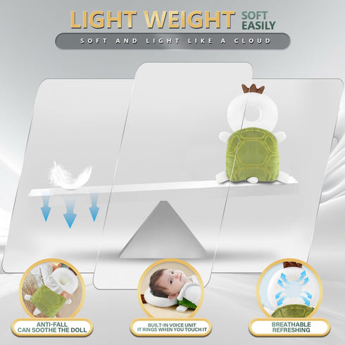 WKC Backpack 4) Baby Head Protector with Knee Pads & Non-Slip Socks, Toddler Safety for Crawling & Walking (Style