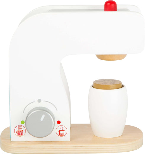playset 3+, (10593) Small Foot Wooden Toys Coffee Machine, Cups and Coffee Beans Complete for Play Kitchens Designed