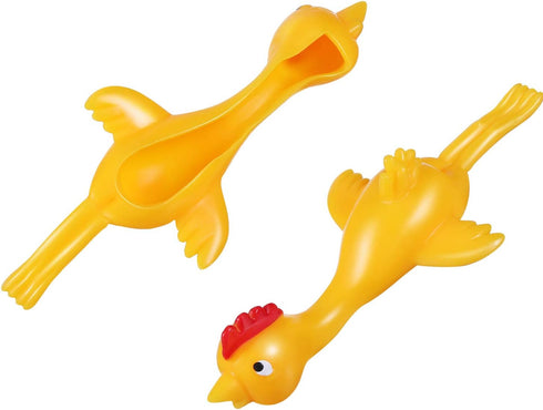 Sumind 16 Pcs Finger Slingshot Rubber Chicken, Yellow Flying Chicken Novelty Party Activity Favor