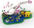 MIAMIACITA Axolotl Toy Building Set, Axolotl Doll Figures with Grass and River Scenery